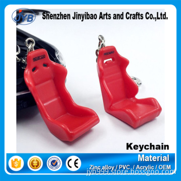 new design plastic 3d funny mini chairs shape keyring seat shaped keychain